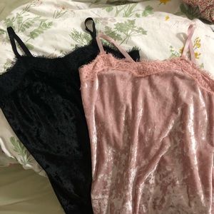 Bundle of 2 Eyelash Velvet Camis